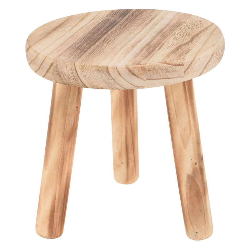 Mesa lateral de madera natural, 20x20 cm