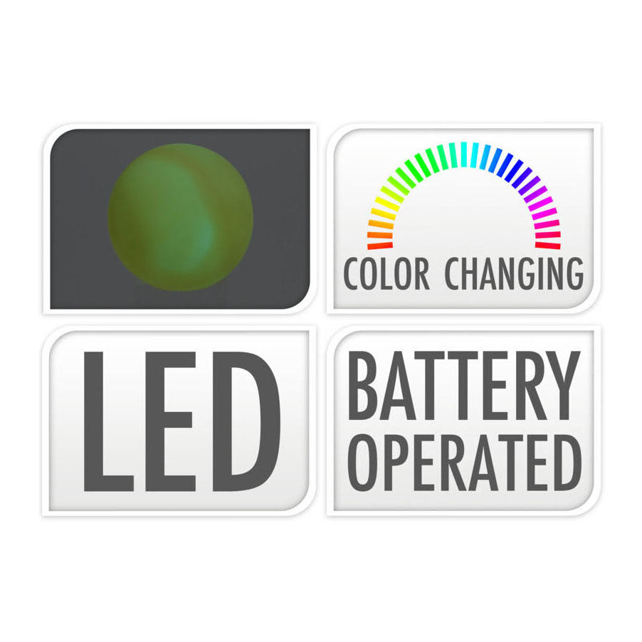 Bola decorativa con iluminación LED, 7,5 cm