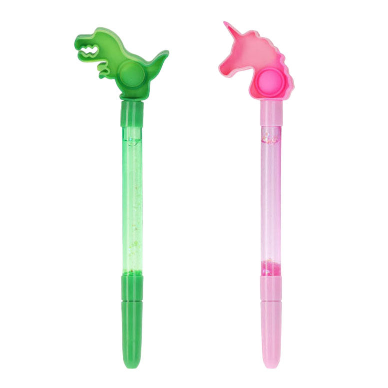 Pop it Ballpoint figura con pop e glitter