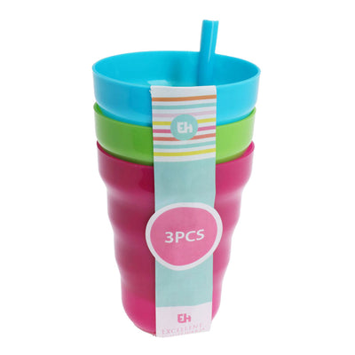 Copa con paja, set de 3st.