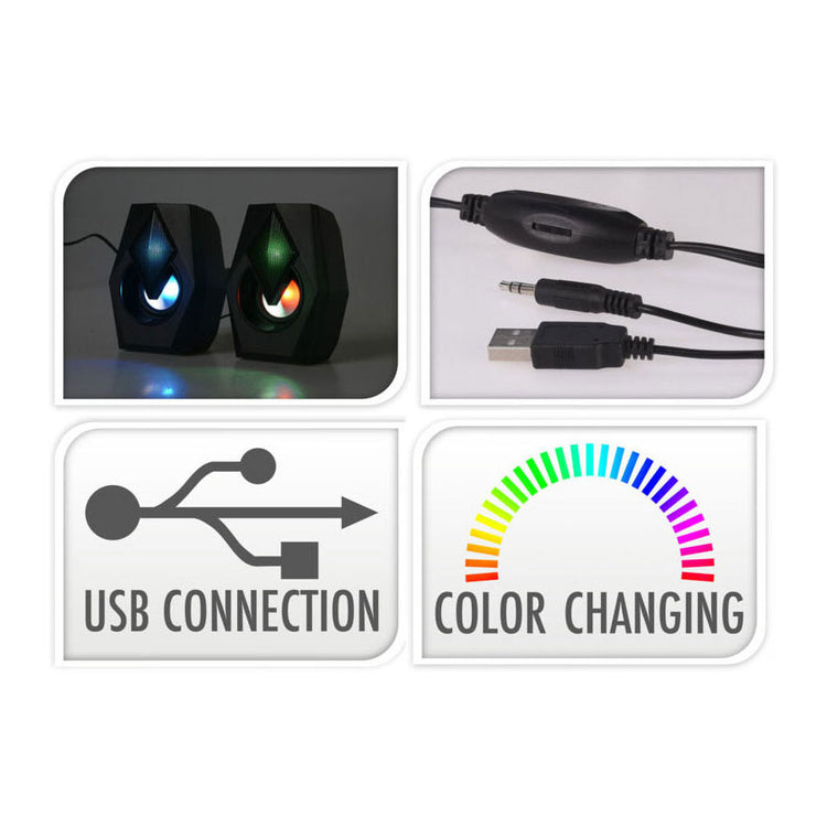 color -changing gaming speaker set, 2dlg.