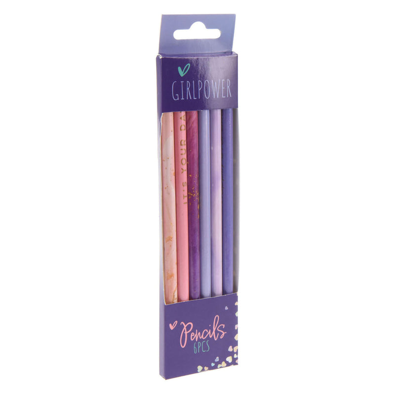 Lápices de la escuela gris pastel, 6st.