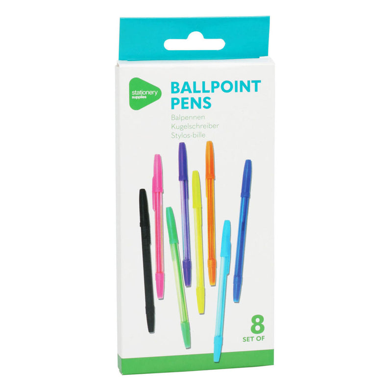 Bolígrafos en 8 colores, octavo.