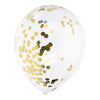 ballonnen met gouden confetti