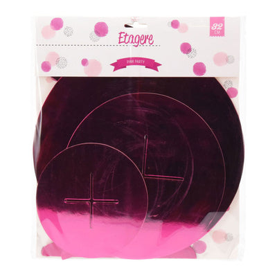 Etagere karton 3 laags roze