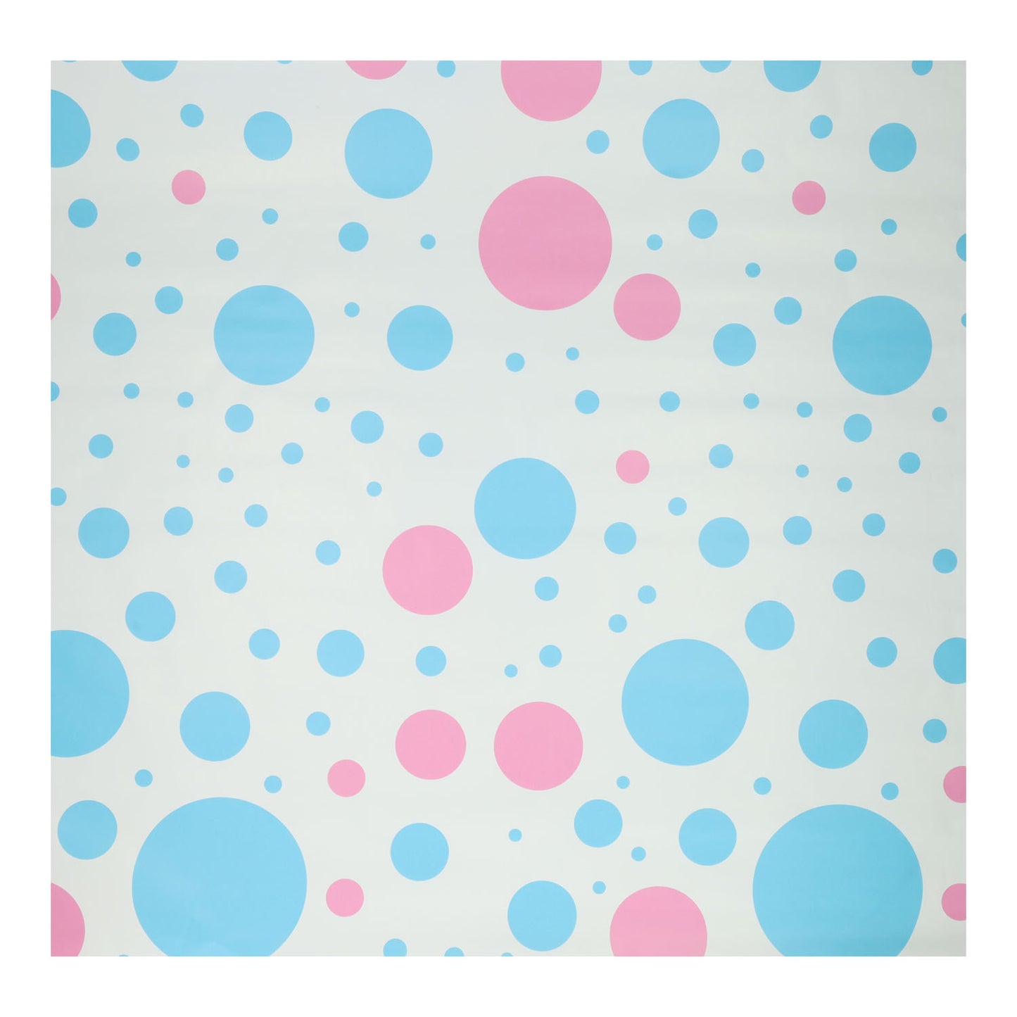 Papel de regalo Puntos rosas azules, 4mtr.