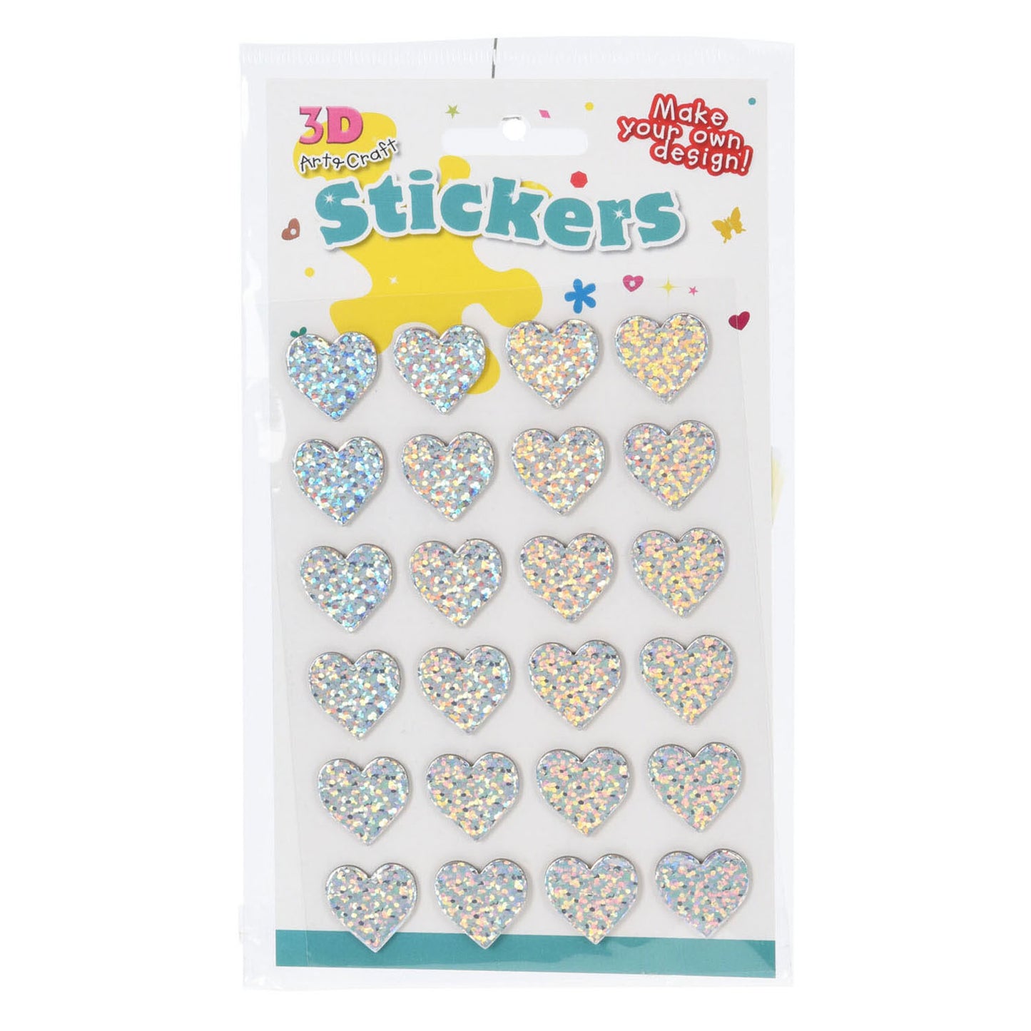Pegatinas 3D Hartjes, 24st.
