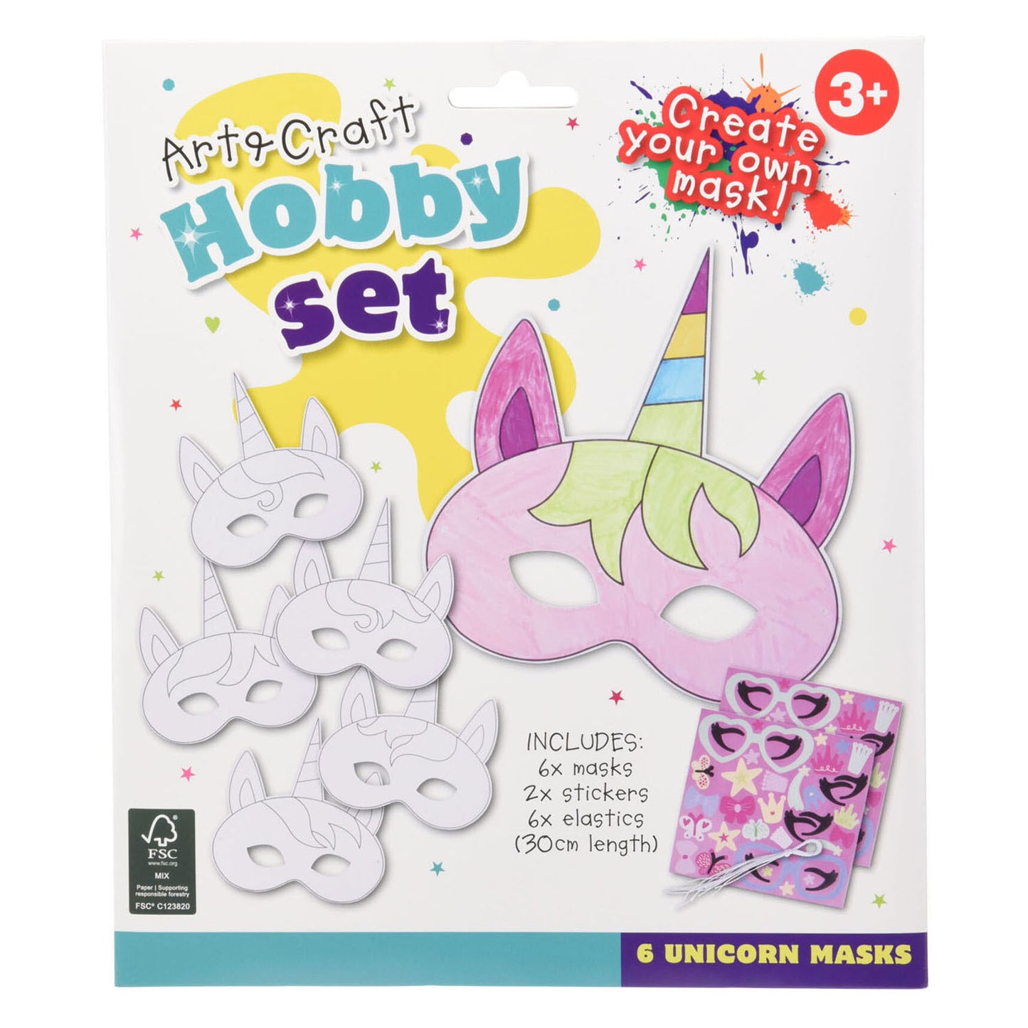 Crea maschere unicorno, set di 6