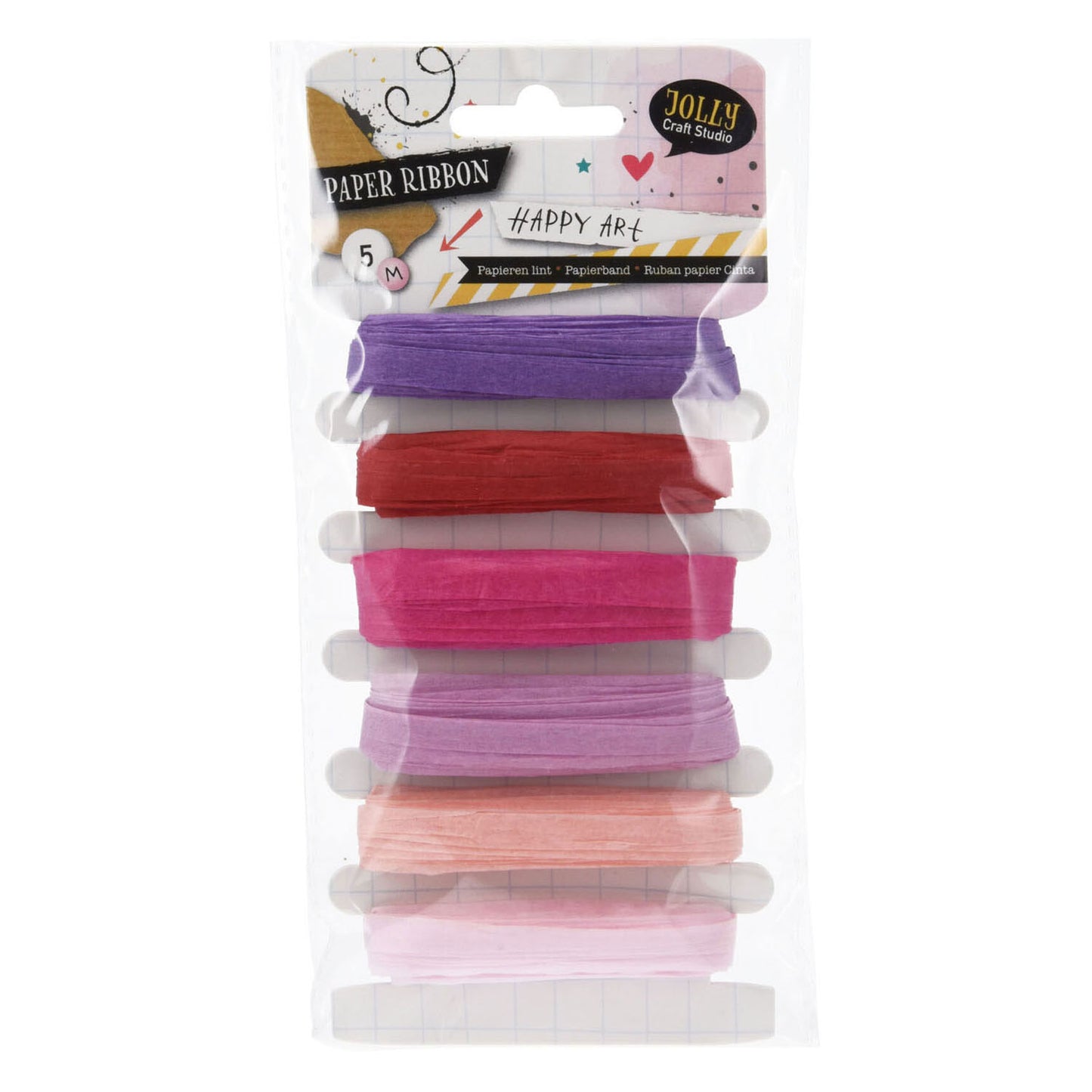 Papel Ribbon Purple y Pink Tones, 6x5mtr.