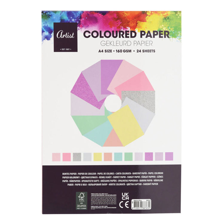 paper block colored sheets