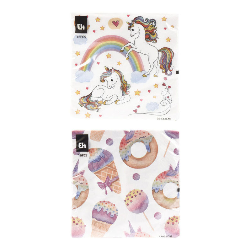Servetten fantasie 33x33cm, 16st.