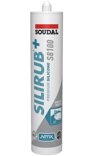 Soudal silirub+ s8100 neutro | kit idraulico | nero | 300ml-135727