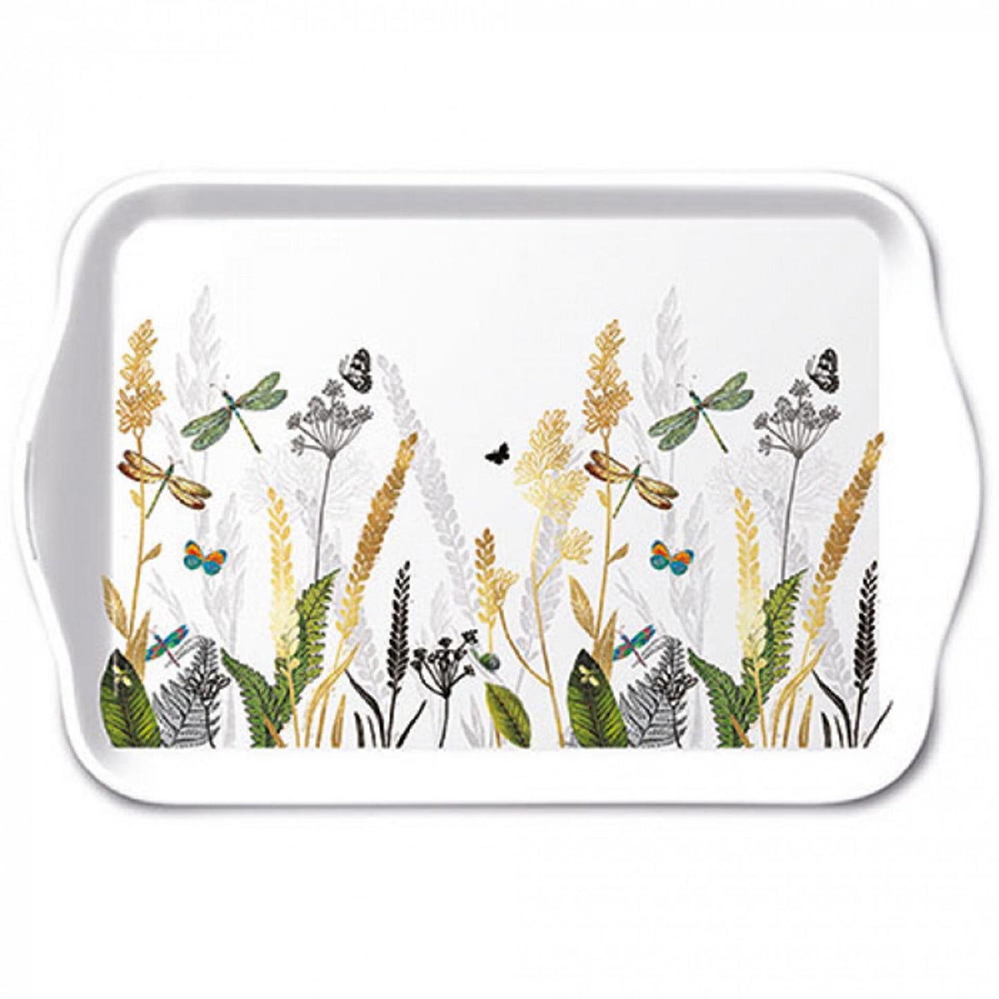 Ambiente tray ornamental flowers 13x21cm