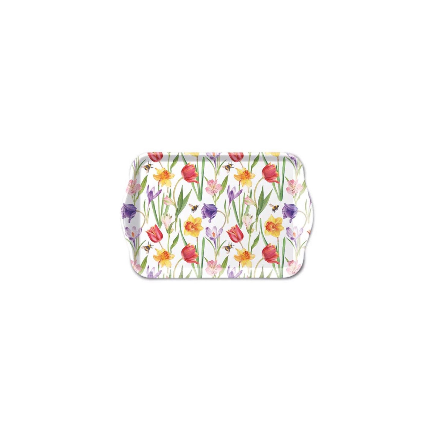 Ambiente bandeja melamina 13x21 cm flores en primavera