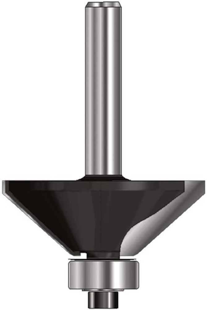 Fresa ad innesto conico hm 45 gradi con cuscinetto, gambo 12mm - 7913842 - 7913842