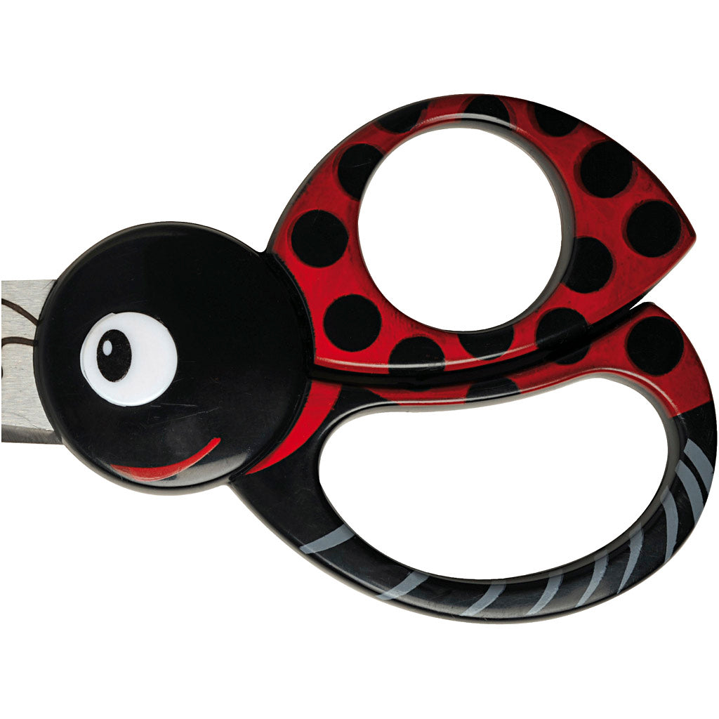 Fiskars Scissori per bambini con motivo animale, coccinella, l: 13 cm, 1 pezzo