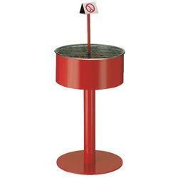 Cenicero arena acero 67x64cm rojo