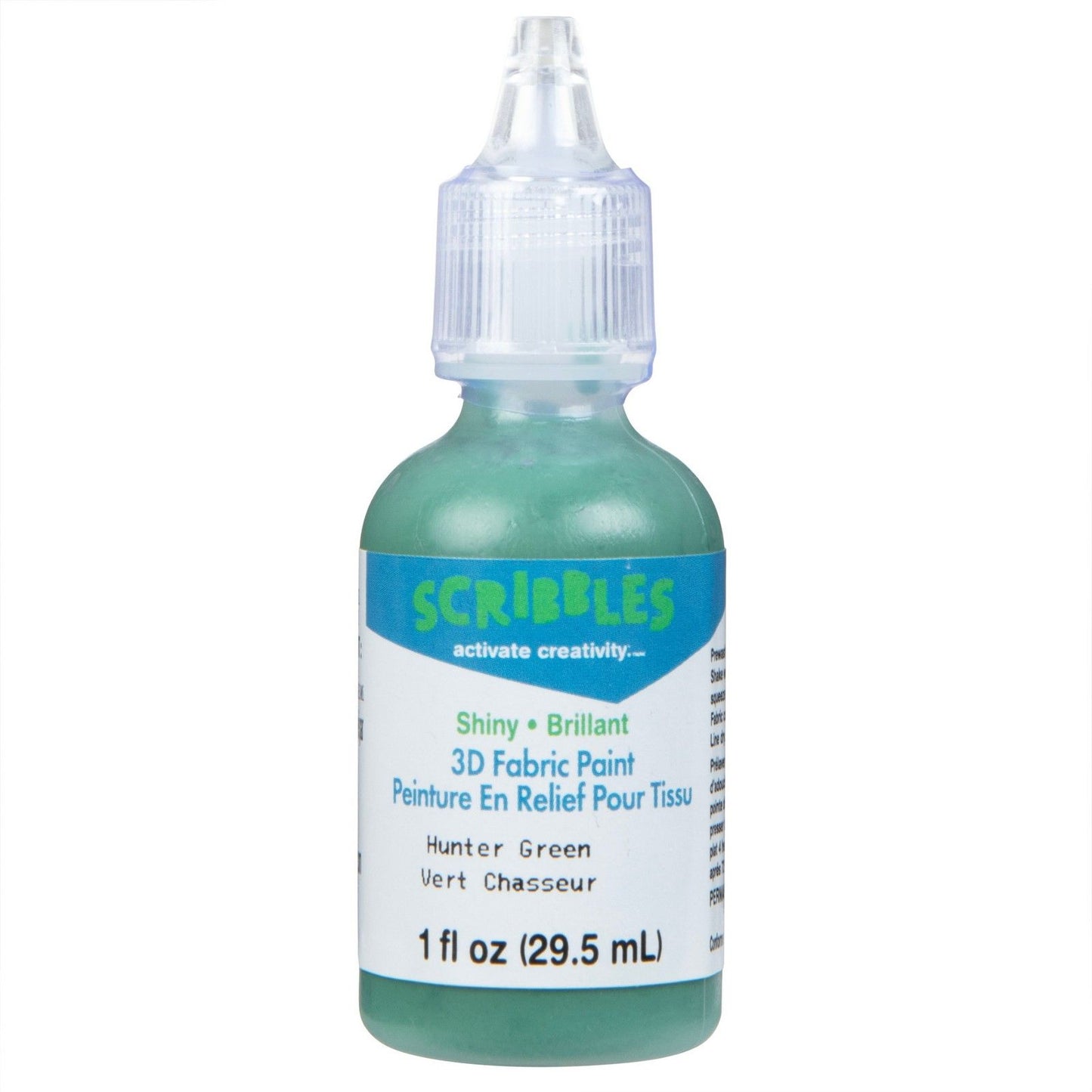 Scribbles • Pintura textil 3D brillante 29,5ml verde cazador