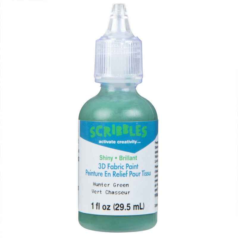 Scribbles • Pintura textil 3D brillante 29,5ml verde cazador