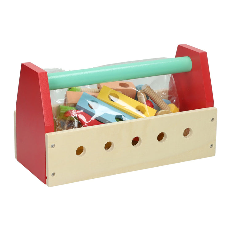 Cassetta degli attrezzi in legno per bambini - 25x12x14 cm