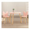 Conjunto de mesa de madera con 2 sillas mariposa - rosa