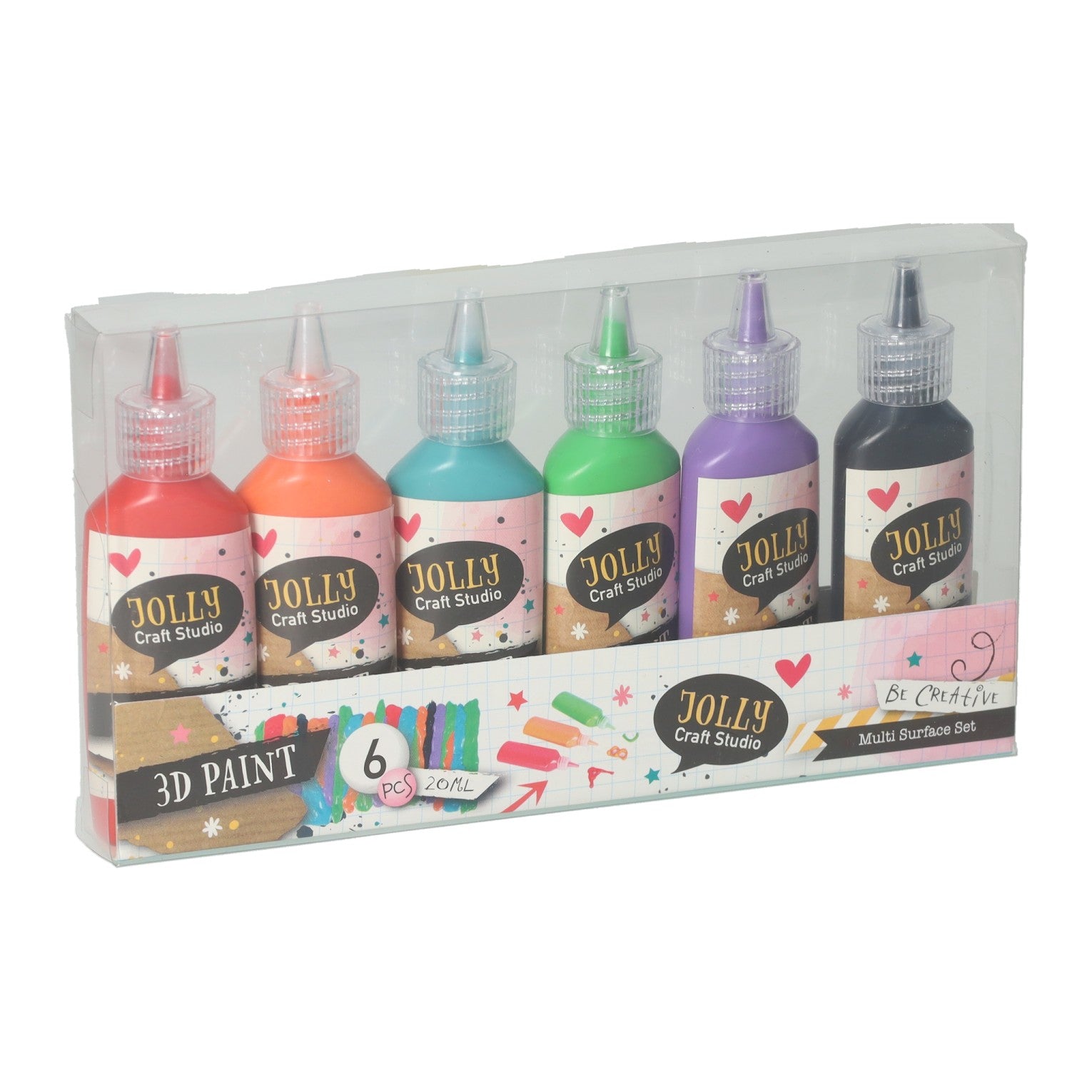 Vernici 3D multisuperficie 20ml - 6 pz.