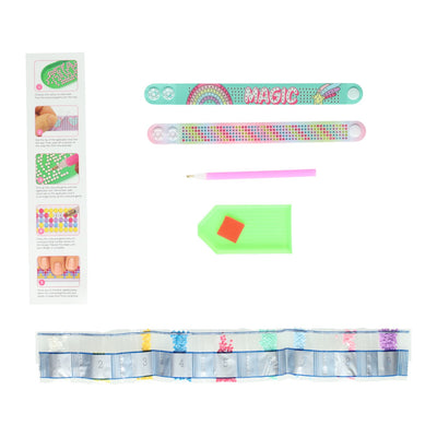 Juego de fabricación de pulseras con pintura de diamantes - 2 piezas.