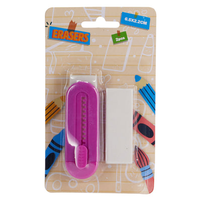 Juego de gomas de borrar en soporte - 2 uds.