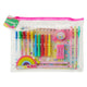 Cheerful stationery set - with notebook and stickers - 19 pcs.