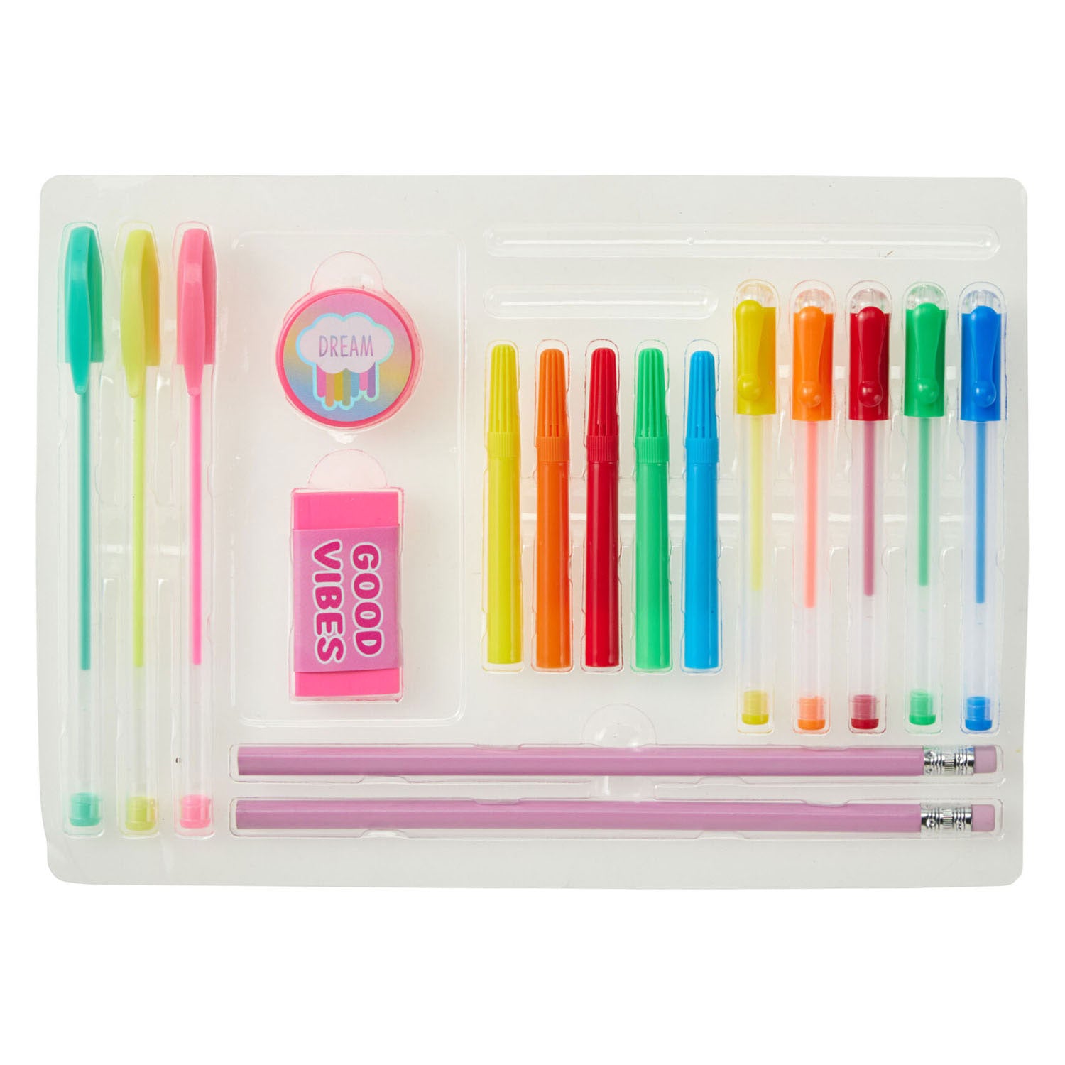 Allegro set di cancelleria - con quaderno e adesivi - 19 pz.