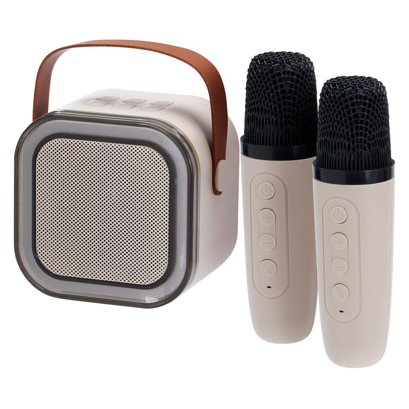 Set karaoke wireless con altoparlante e 2 microfoni
