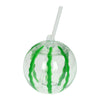 Drinkbeker in balvorm met deksel 500ml inclusief rietje