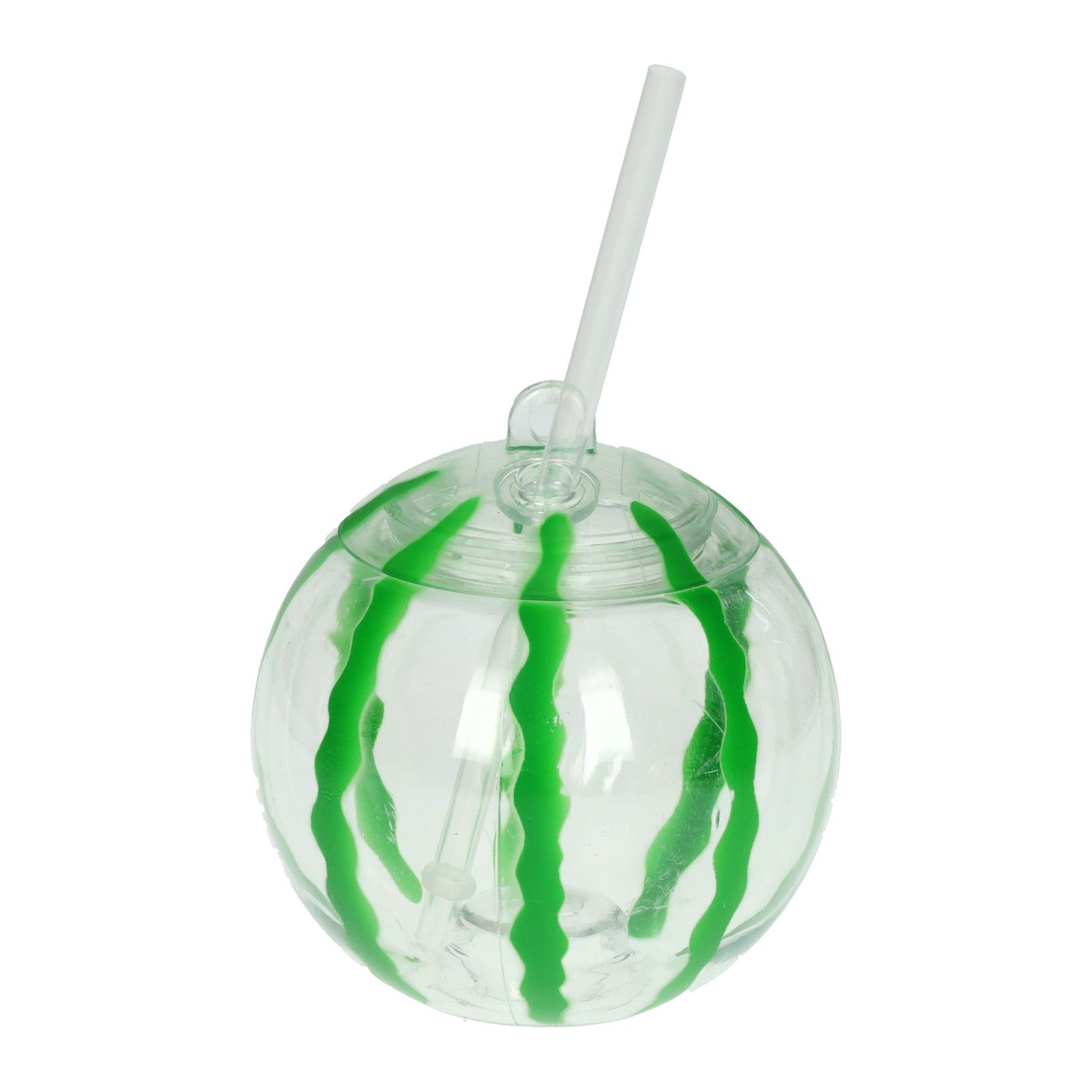 Drinking cup in ball shape with lid 500ml including straw