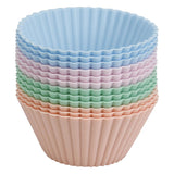 Set siliconen cupcakevormen 7x3,5cm - 12st. - afbeelding 1