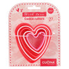 Juego de cortadores de galletas en forma de corazón - 5 uds.