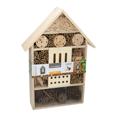 Gran hotel para insectos de madera - 35x10x51cm