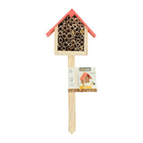 Houten insectenhotel op prikker - afbeelding 2