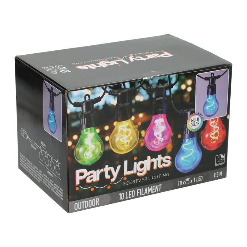 Illuminazione per feste multicolore con 10 lampade