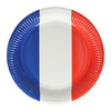 Piatto di carta 23 cm bandiera francese olandese