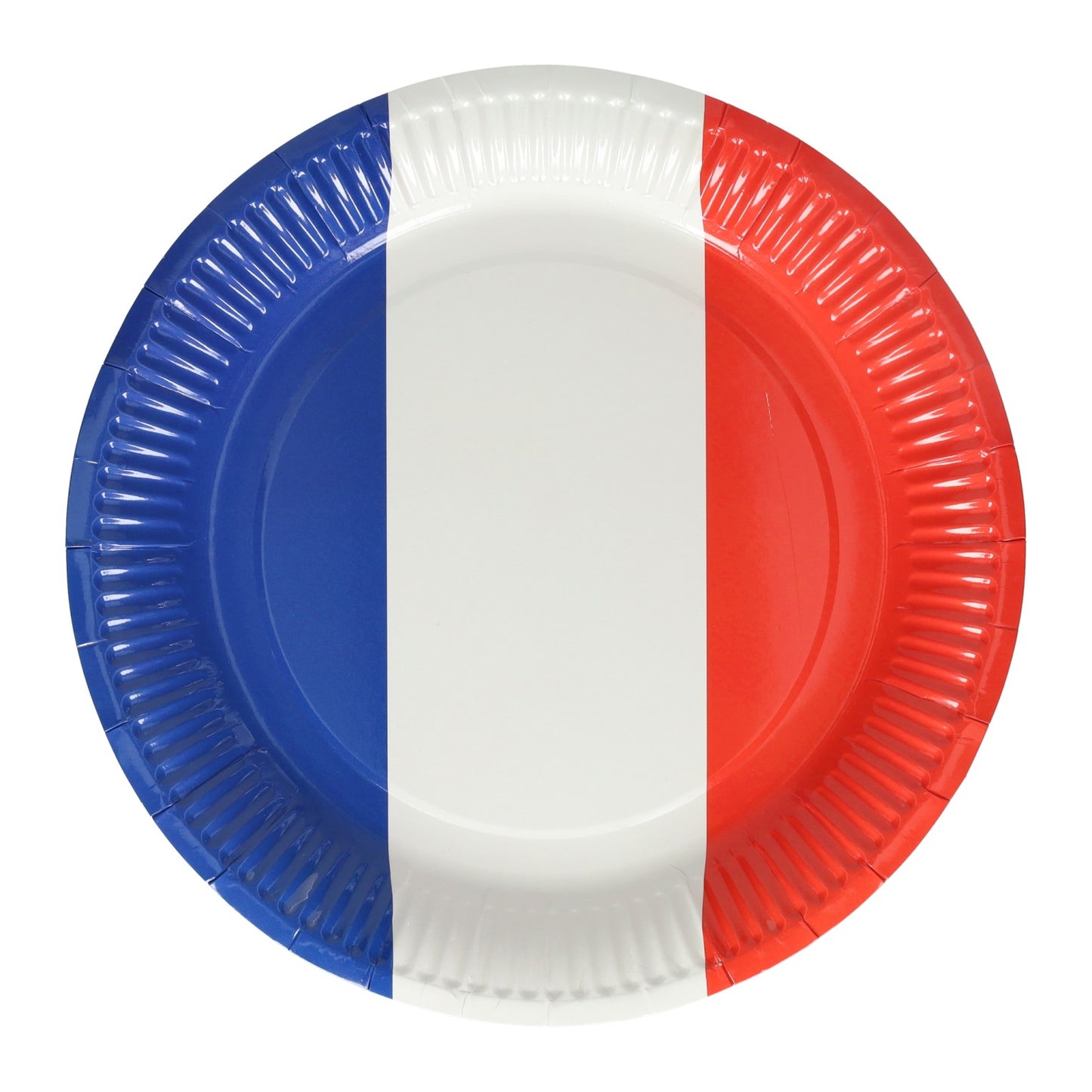 Piatto di carta 23 cm bandiera francese olandese