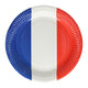 Piatto di carta 23 cm bandiera francese olandese