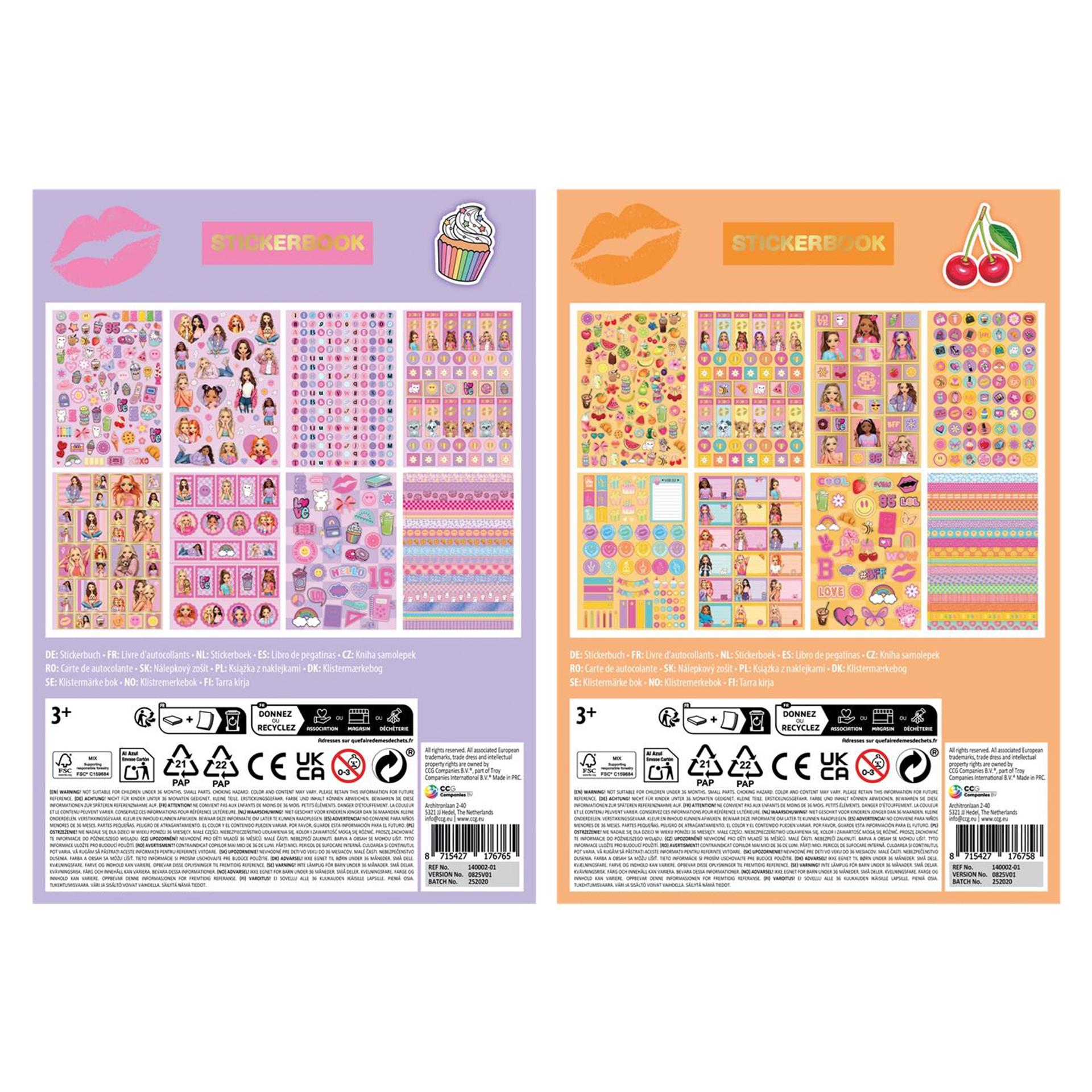 Libro de pegatinas Besties neón a5 8 hojas