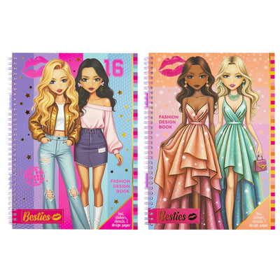 Creative craft group besties fashion ontwerpboek a4 met accessoires