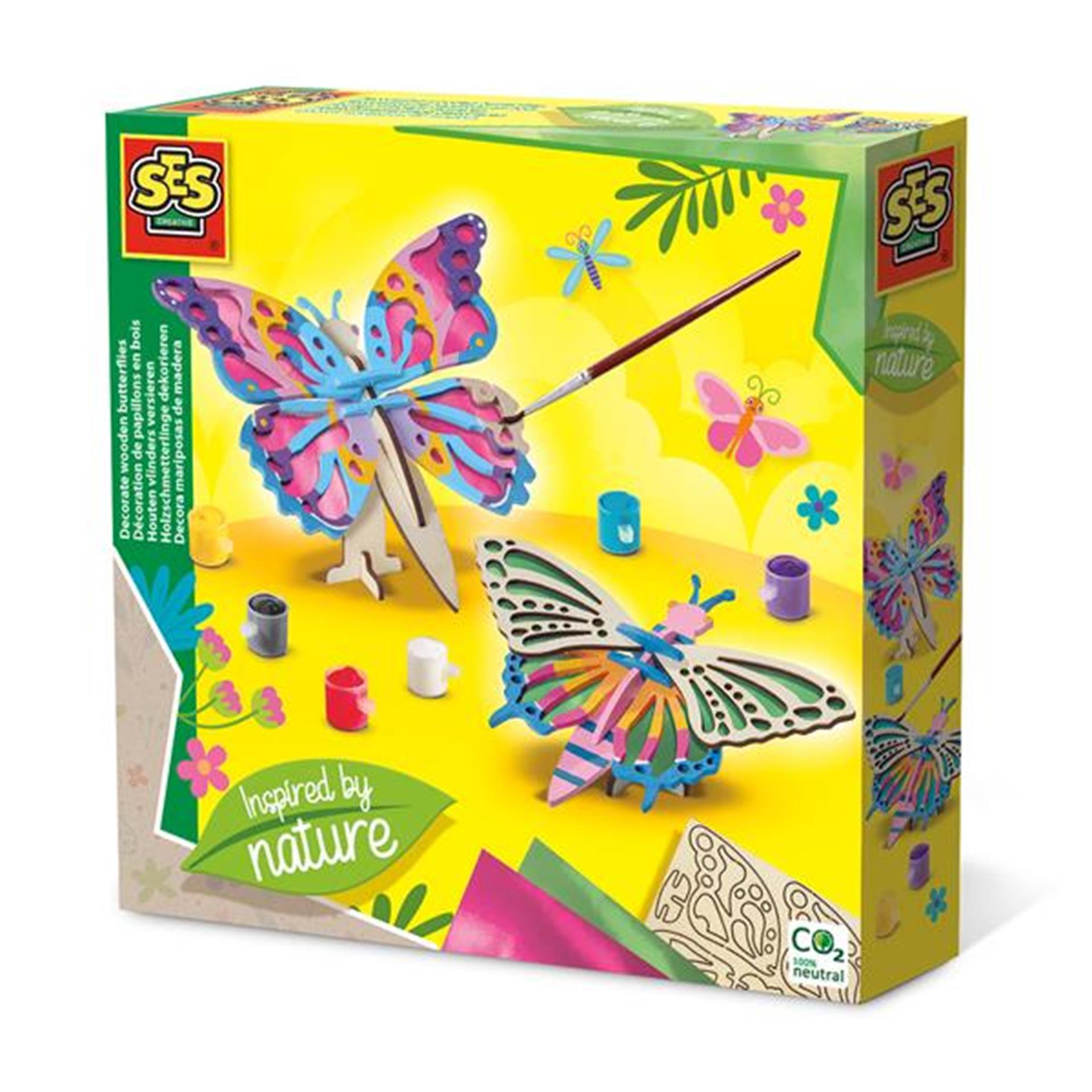 Ses houten vlinders versieren - inspired by nature