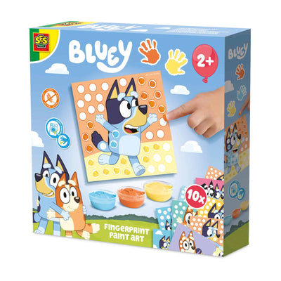 Ses creative bluey - finger paint - baby toys - vegan gluten-free - washable - for children from 1 year - 10 cards