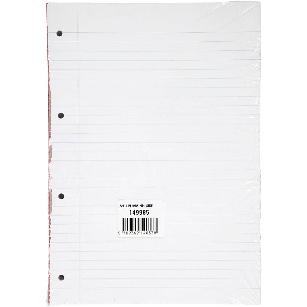 Writing pad, lined, a4, size 21x29.7 cm, 5 pieces 1 box