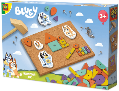 Ses creative bluey hamertje tik met kurken mat en houten hamer - vanaf 3 jaar - schoencadeautjes sinterklaas