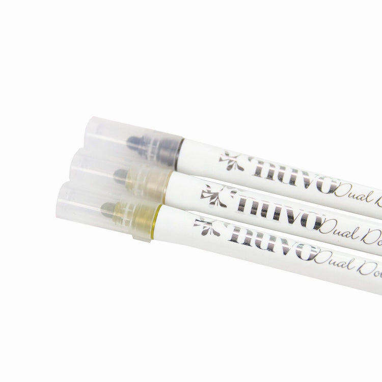 Nuvo by tonic studios nuvo • christmas magic dual dot marker metallic 3pieces