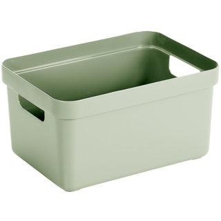 Caja de almacenamiento para el hogar Sigma 13l verde 350x246x183mm | 3 piezas
