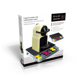 Otras marcas estándar de máquina de café con soporte de cápsula 32x29x6 cm de metal negro plateado